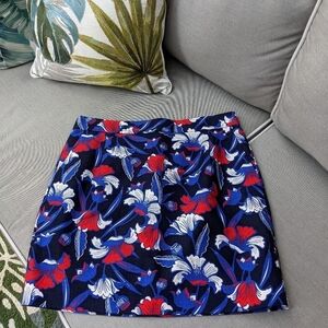 J. Crew bright floral cotton‎ mini skirt 8